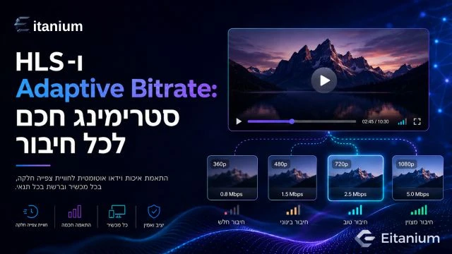 HLS ו-Adaptive Bitrate: סטרימינג חכם לכל חיבור