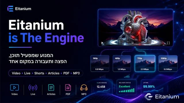 Eitanium – המנוע שמאחד וידאו, סטרימינג, תוכן והפצה במקום אחד