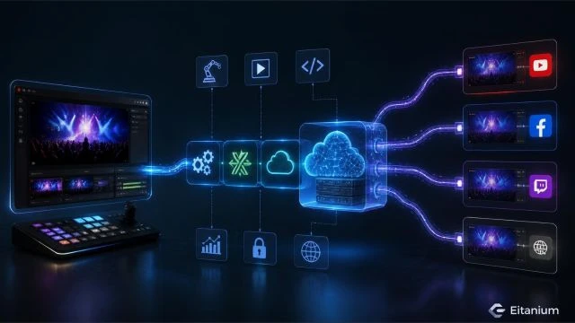 Restream ב-Eitanium: שידור חי אחד למספר פלטפורמות